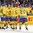 COLOGNE, GERMANY - MAY 12: Sweden's Jonas Brodin #25 celebrates with Dennis Everberg #18, Philip Holm #5 and Joel Lundqvist #20 after scoring a second period goal against Italy during preliminary round action at the 2017 IIHF Ice Hockey World Championship. (Photo by Andre Ringuette/HHOF-IIHF Images)

